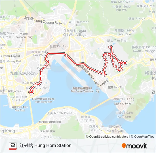 11X Bus Line Map