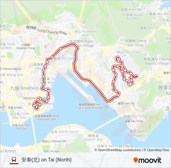 11X Bus Line Map