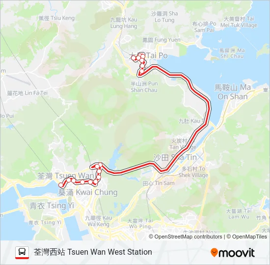273P Bus Line Map