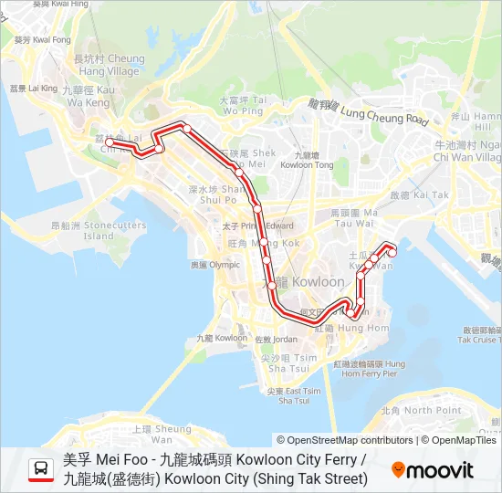 6X Bus Line Map