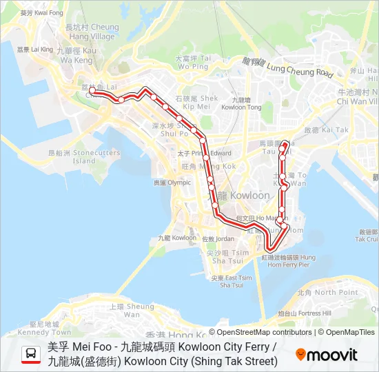 6X Bus Line Map