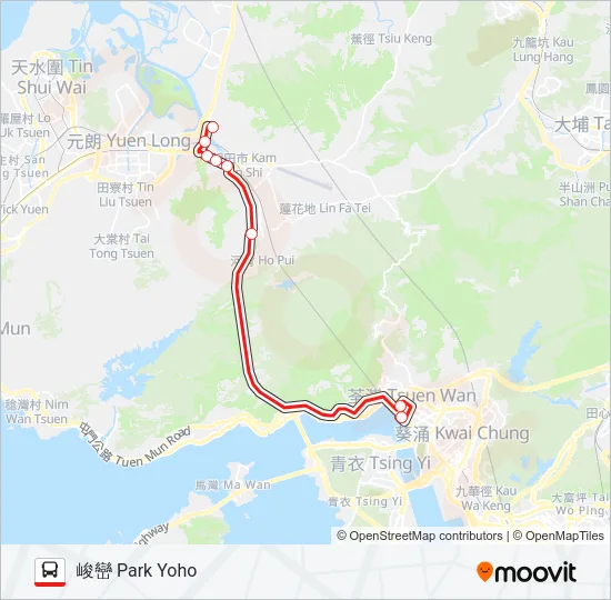 268M Bus Line Map