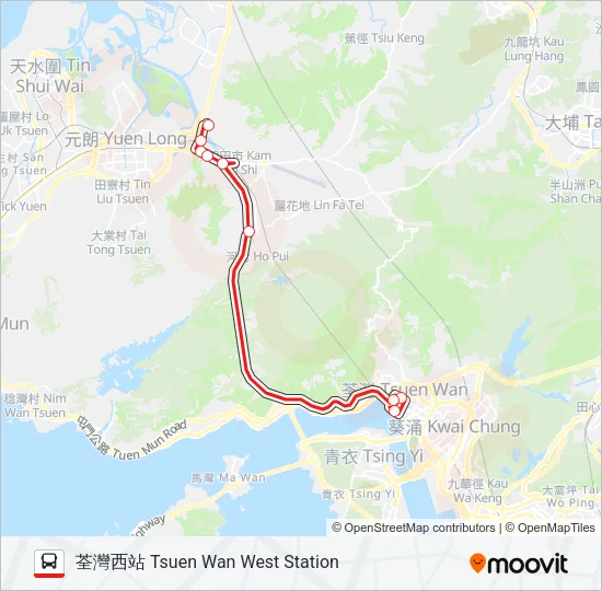 268M Bus Line Map