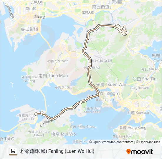 A43 Bus Line Map