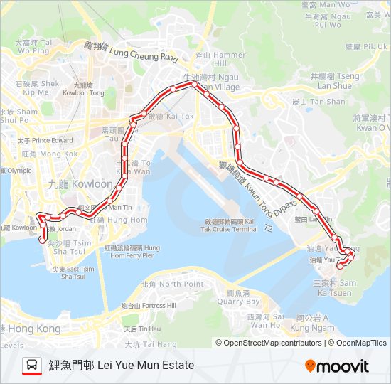 巴士14的線路圖