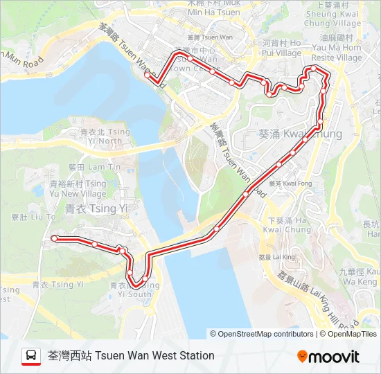 43 Bus Line Map