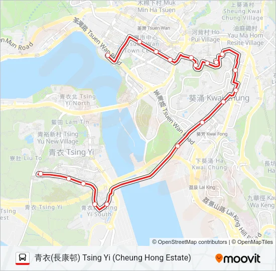 43 Bus Line Map
