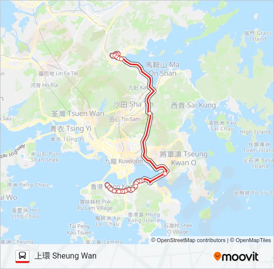 N307 Bus Line Map