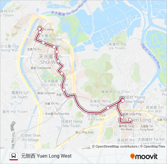 K73 Bus Line Map