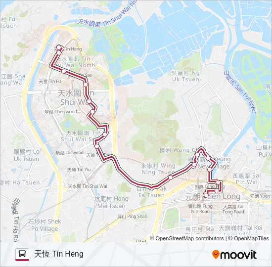 K73 Bus Line Map
