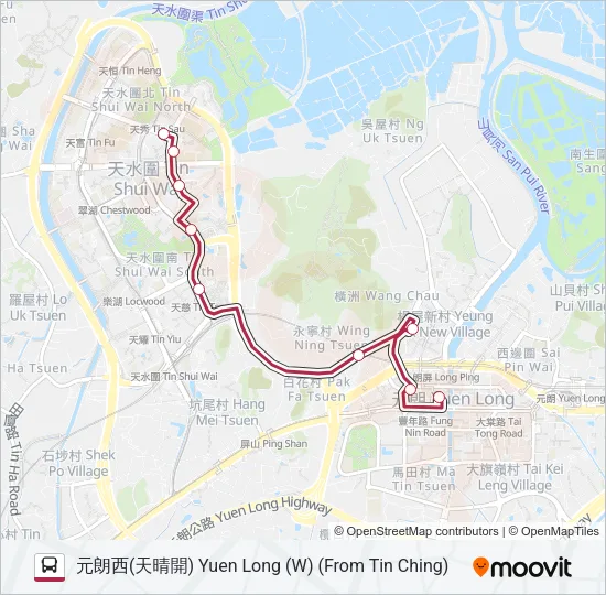 K73 Bus Line Map