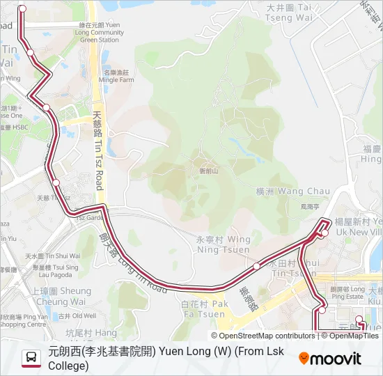 K73 Bus Line Map