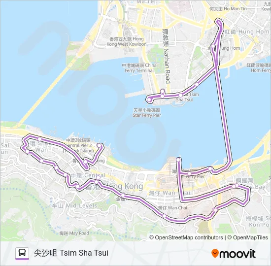 H1 Bus Line Map
