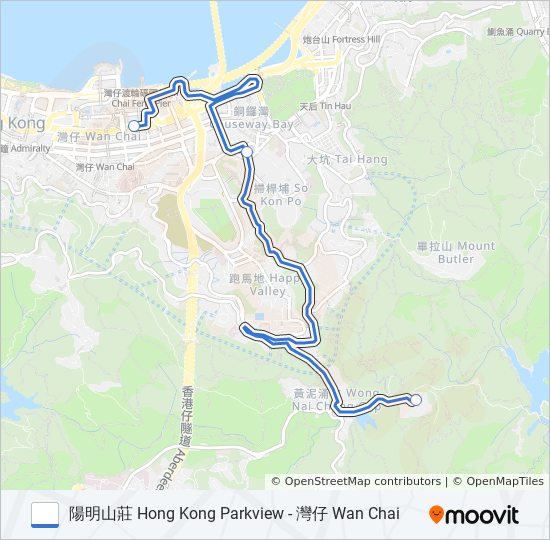 HR46 bus Line Map