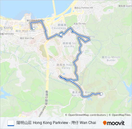 HR46 bus Line Map