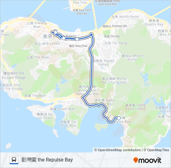 巴士HR48的線路圖
