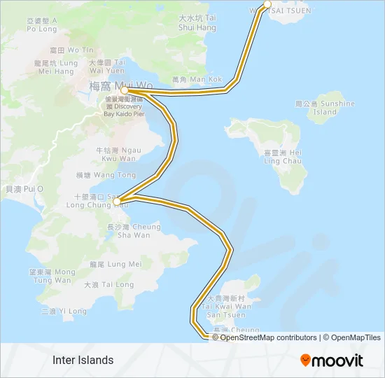 橫水渡 Ferry Line Map