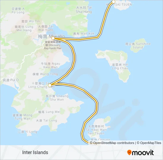 橫水渡 Ferry Line Map