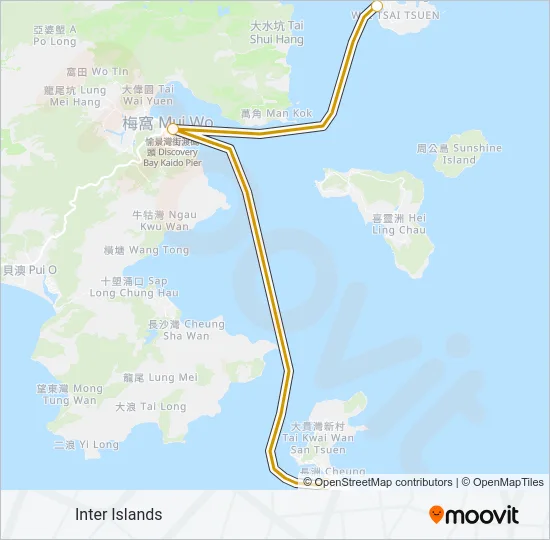 橫水渡 Ferry Line Map