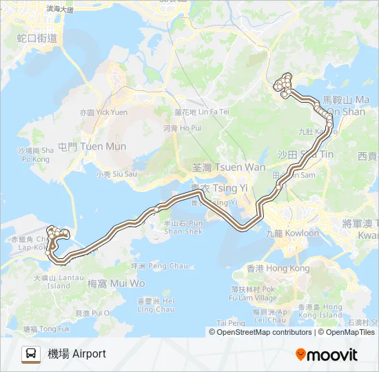 A47X Bus Line Map