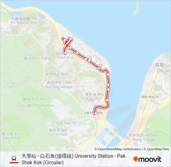 272A Bus Line Map