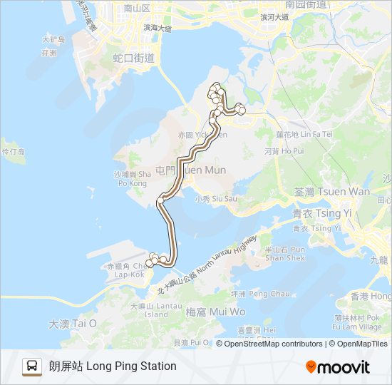 A37 bus Line Map