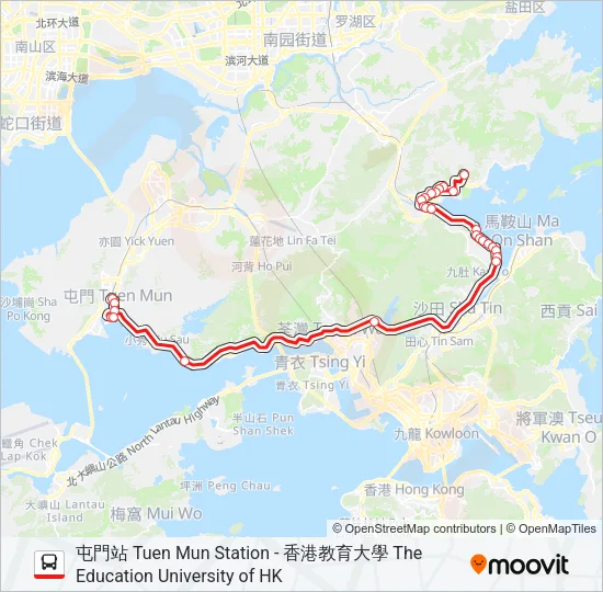 263C Bus Line Map