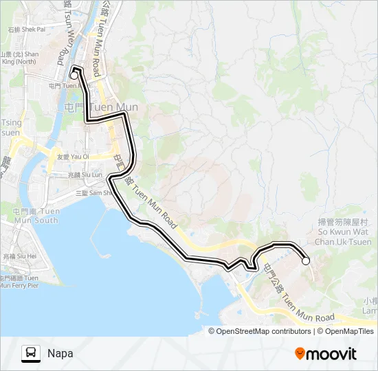 巴士NR771的線路圖