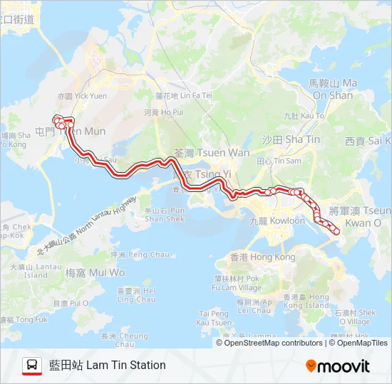 258S Bus Line Map
