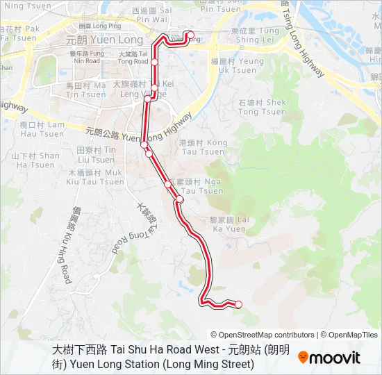55 Bus Line Map