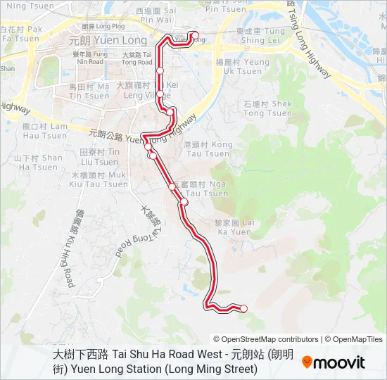 55 Bus Line Map