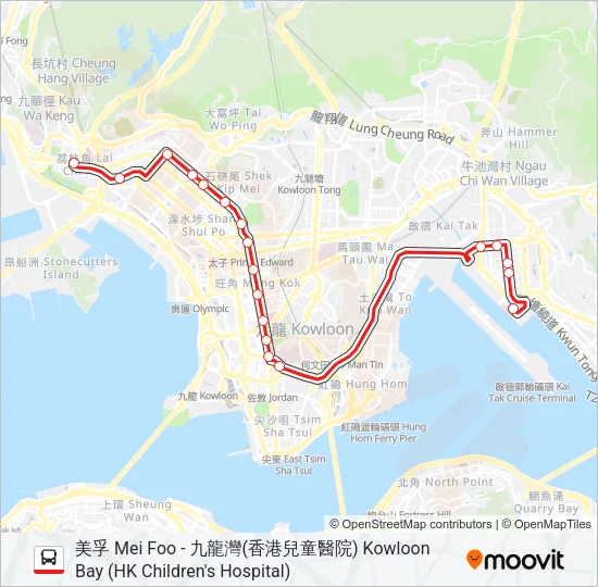 X6C Bus Line Map