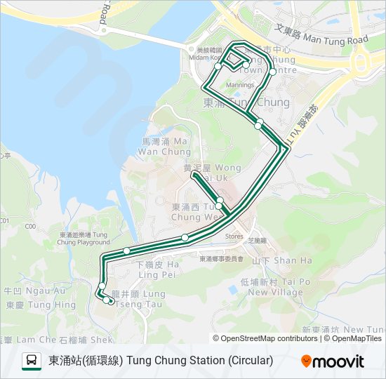 38X bus Line Map