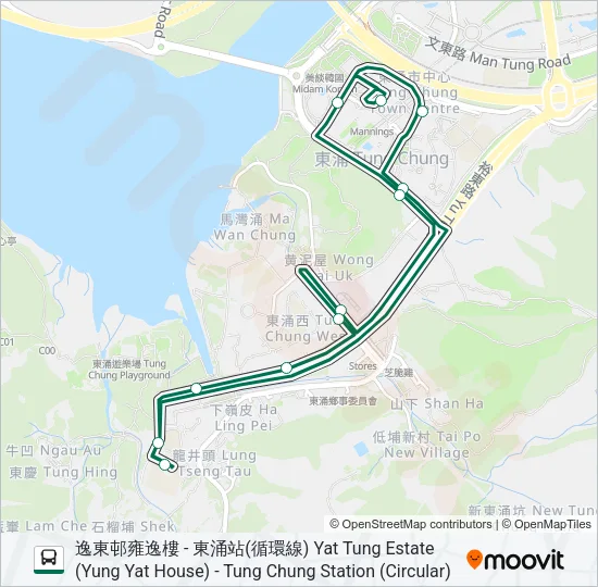 38X Bus Line Map