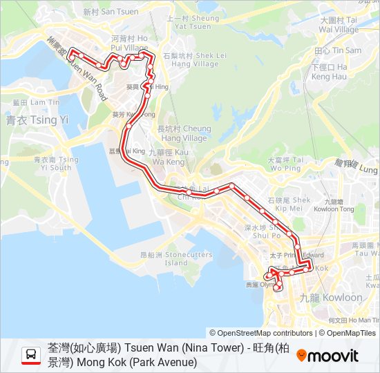 33A bus Line Map