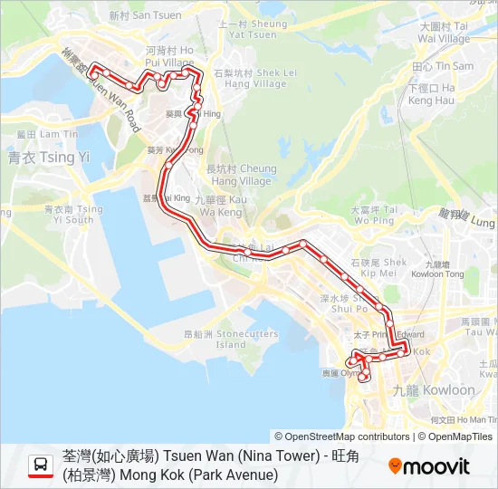 33A Bus Line Map