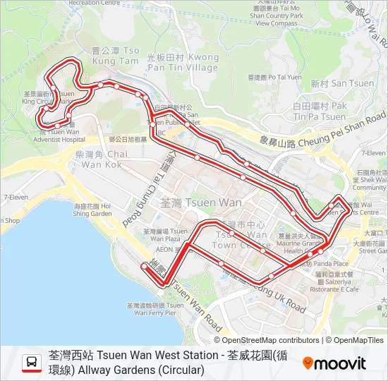 39A Bus Line Map