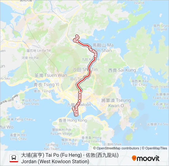 271B Bus Line Map