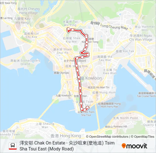 203S Bus Line Map