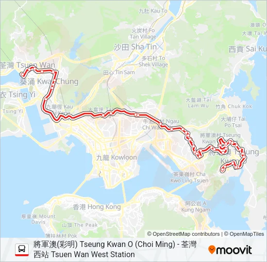 290A Bus Line Map