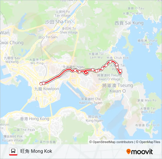 291P Bus Line Map