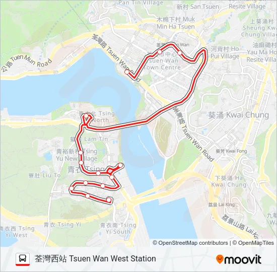 43B Bus Line Map