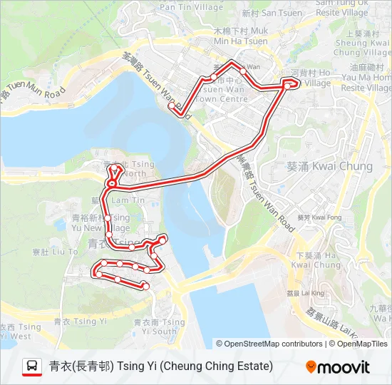 43B Bus Line Map