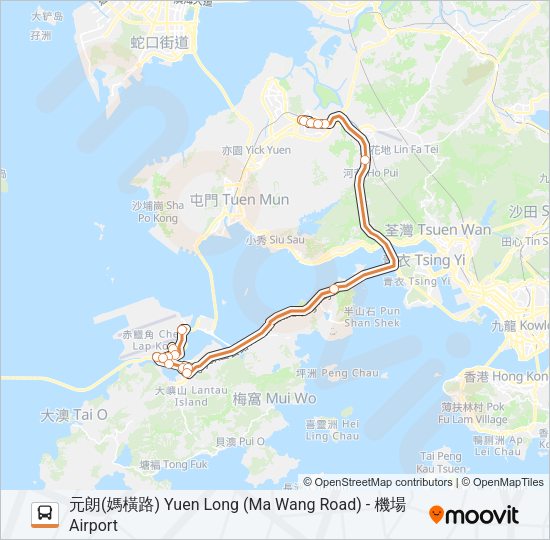 巴士E36S的線路圖