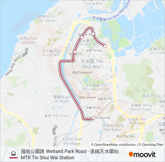 K76S Bus Line Map