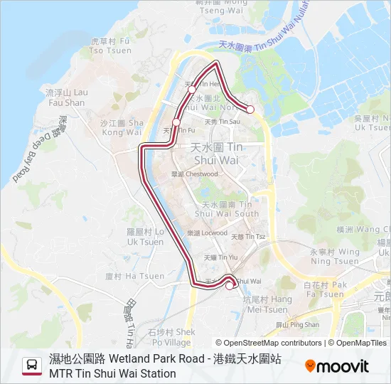 K76S Bus Line Map