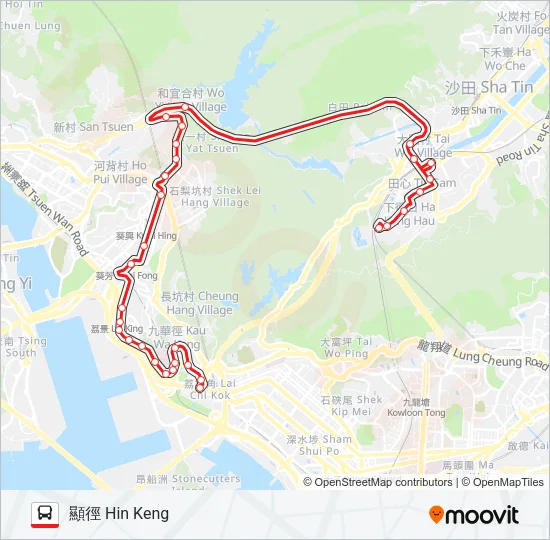46X Bus Line Map