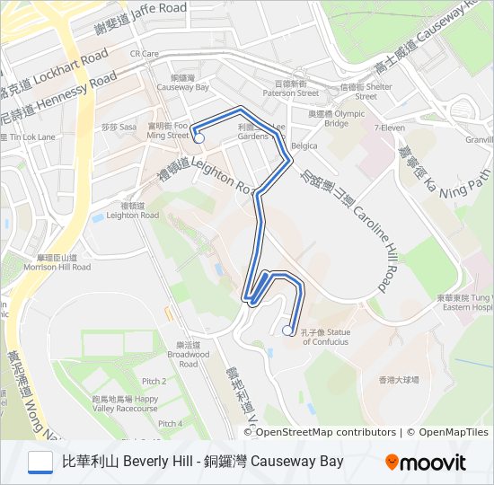 HR51 bus Line Map