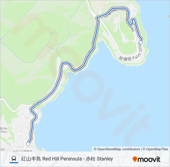 巴士HR57的線路圖