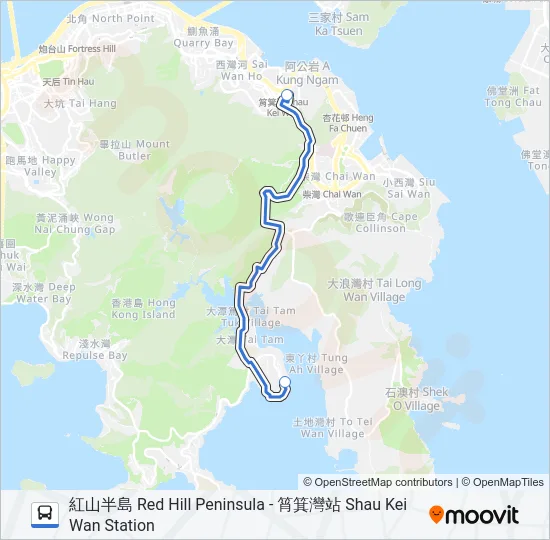HR58 Bus Line Map